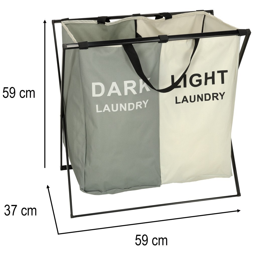 KOSZ NA PRANIE SEGREGACJA ORGANIZER 2 KOMORY